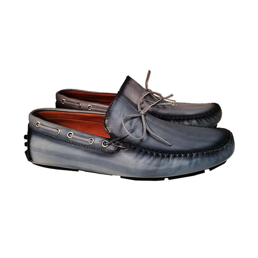 Mocasines Poseidón Azul Patina Leather Collections