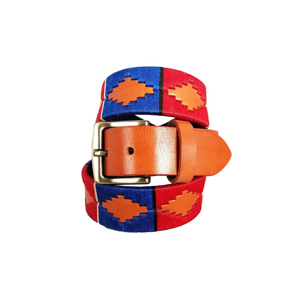 Cinturón de cuero con tejido artesanal Unisex