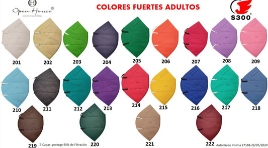 RESPIRADOR  4195  COLORES FUERTES (Cantidad mínima 30 Unidades) ESCOGE TUS COLORES FAVORITOS AQUI. 👇👇