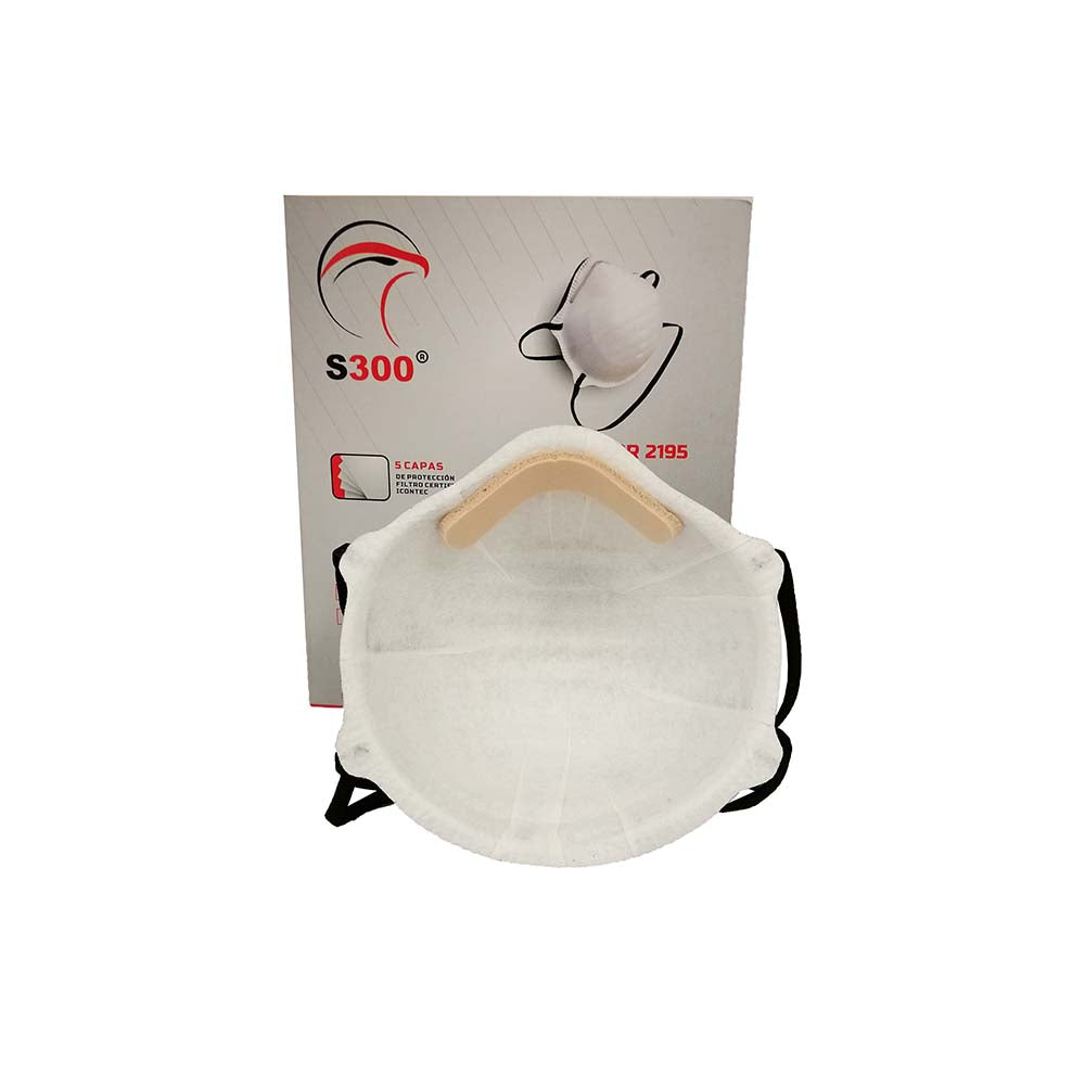 PARTICLE RESPIRATOR WITH ACTIVATED CARBON 2195 GREY - BOX OF 10